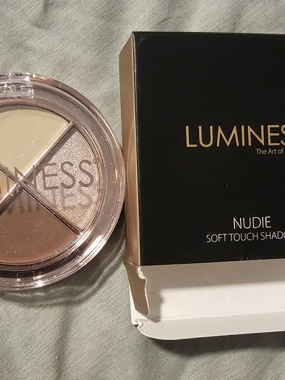 Luminess Nudie Soft Touch Eyeshadow Quartet - Cream, Champagne, Taupe, Brown
